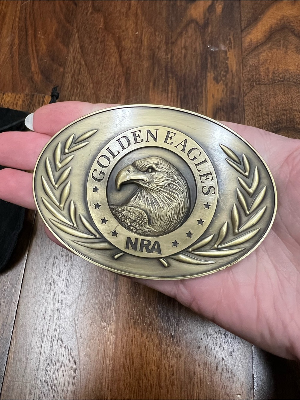 NWT NRA Golden Eagles Belt Buckle